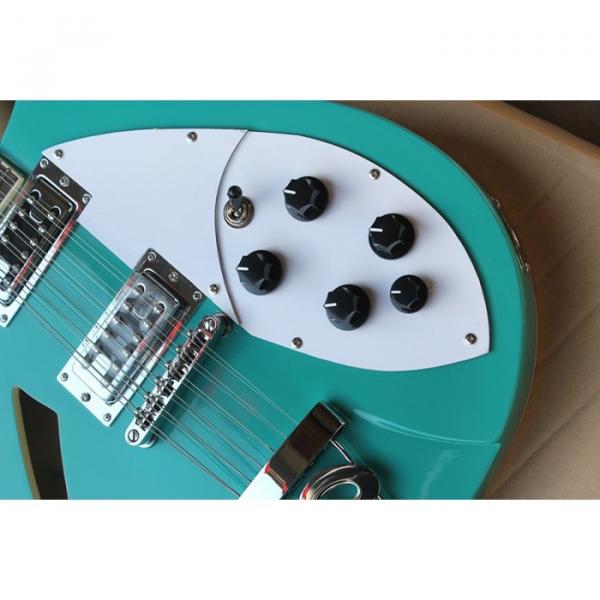 12 Strings Custom 360 2 Pickups Teal Green Electric Guitar #8 image