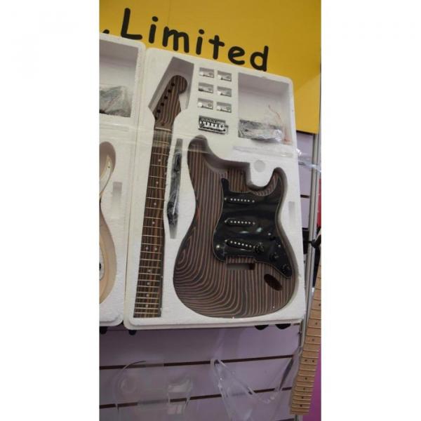 Custom Shop Unfinished Tiger Maple Rosewood Guitar Kit Stratocaster #1 image