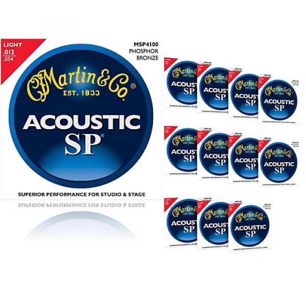 Martin MSP4100 SP Phosphor Bronze Light 12-Pack Acoustic Guitar Strings #1 image