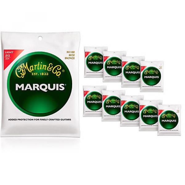Martin M1100 Marquis 80/20 Bronze Light 10-Pack Acoustic Guitar Strings #1 image