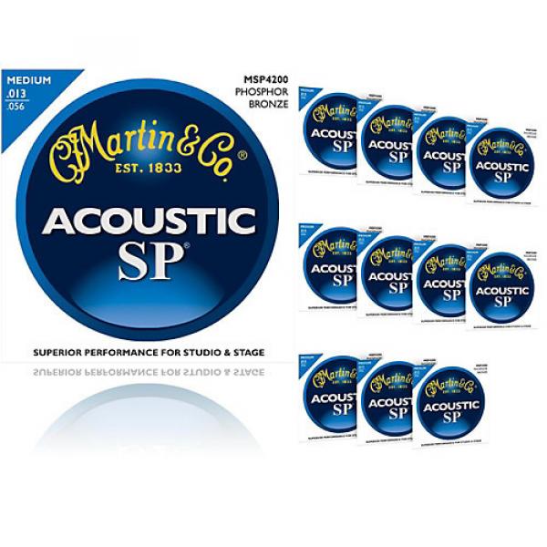 Martin MSP4200 SP Phosphor Bronze Medium 12-Pack Acoustic Guitar Strings #1 image