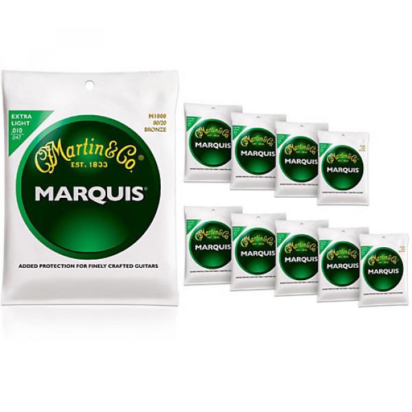 Martin M1000 Marquis 80/20 Bronze Extra Light 10-Pack Acoustic Guitar Strings #1 image