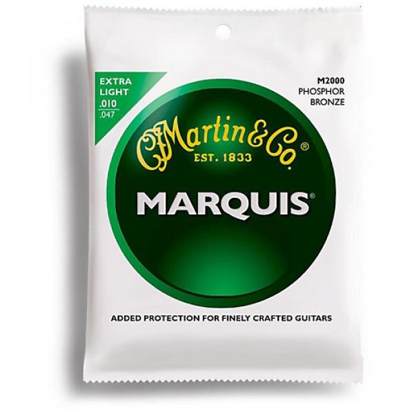 Martin M2000 Marquis Phosphor Bronze Extra Light Acoustic Guitar Strings #1 image