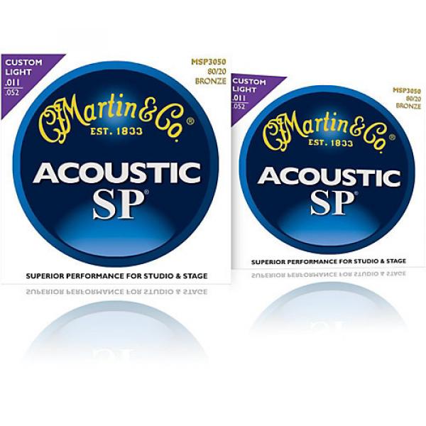 Martin MSP3050 SP 80/20 Bronze Custom Light 2-Pack Acoustic Guitar Strings #1 image