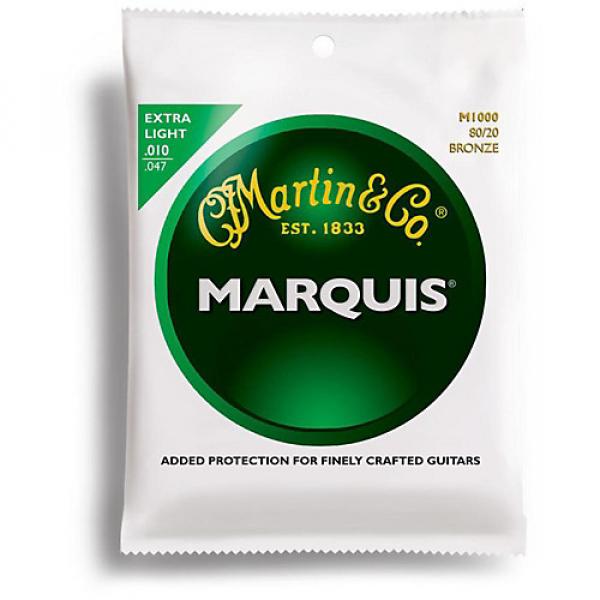 Martin M1000 Marquis 80/20 Bronze Extra Light Acoustic Guitar Strings #1 image