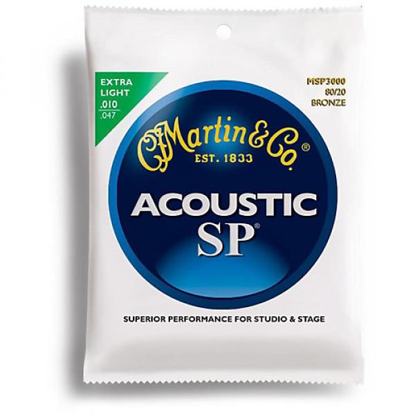 Martin MSP3000 SP 80/20 Bronze Extra Light Acoustic Guitar Strings #1 image