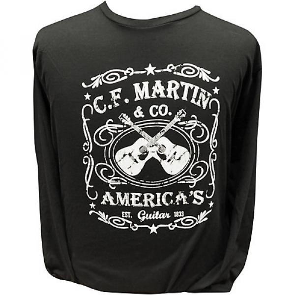 Martin America's Dual Guitar Logo - Long Sleeve Black T-Shirt XX Large #1 image