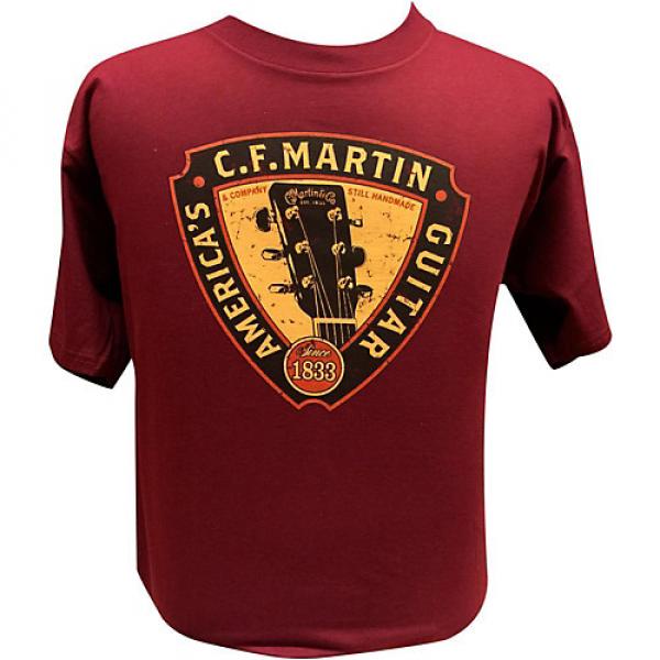 Martin Triangle Headstock T-Shirt Maroon Medium #1 image