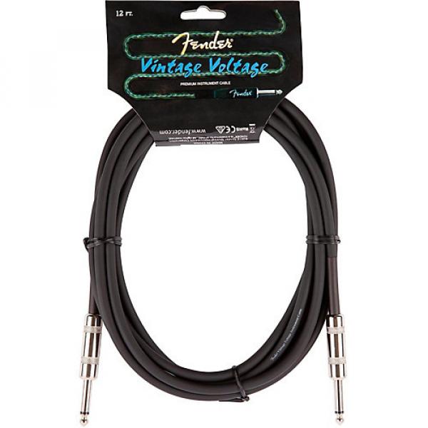 Fender Vintage Voltage Straight-Straight Instrument Cable 12 ft. Black #1 image
