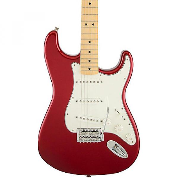 Fender Standard Stratocaster Electric Guitar with Maple Fretboard Candy Apple Red Gloss Maple Fretboard #1 image