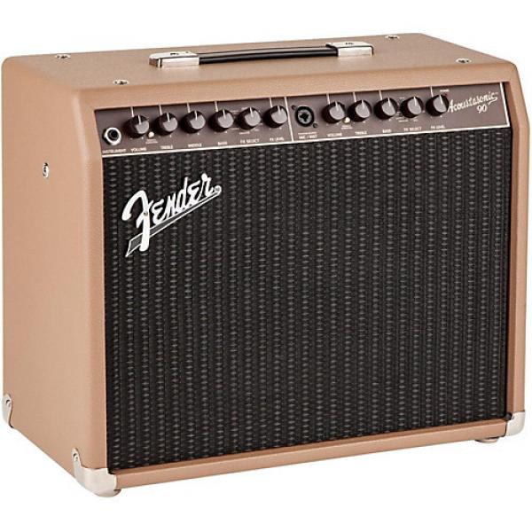 Fender Acoustasonic 90 90W Acoustic Combo Amp Brown Textured Vinyl Covering with Black Grille Cloth #1 image