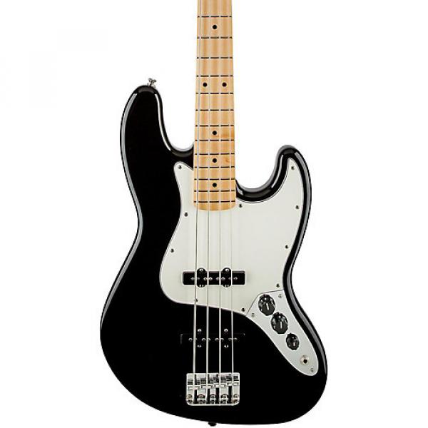 Fender Standard Jazz Bass Guitar Black Gloss Maple Fretboard #1 image