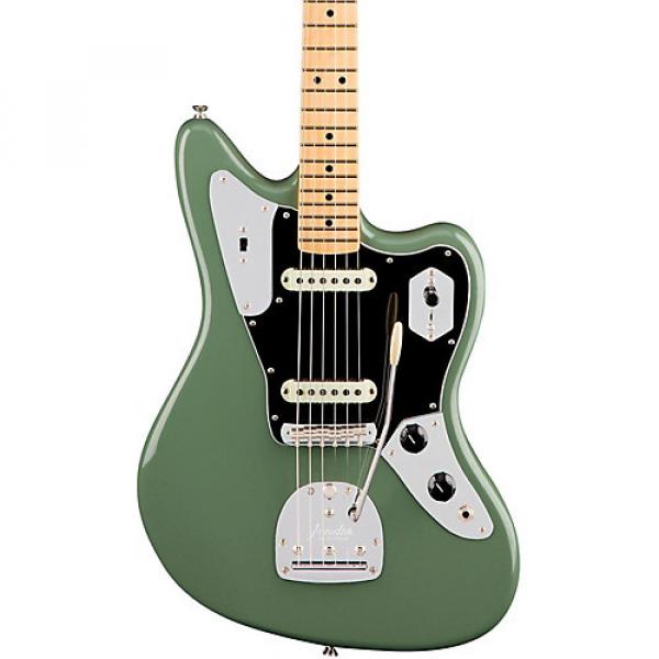 Fender American Professional Jaguar Maple Fingerboard Electric Guitar Antique Olive #1 image