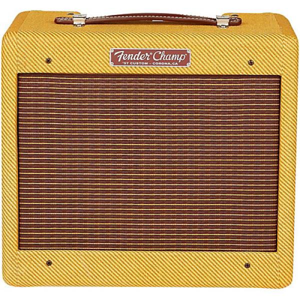 Fender '57 Custom Champ 5W 1x8 Tube Guitar Amp Lacquered Tweed #1 image