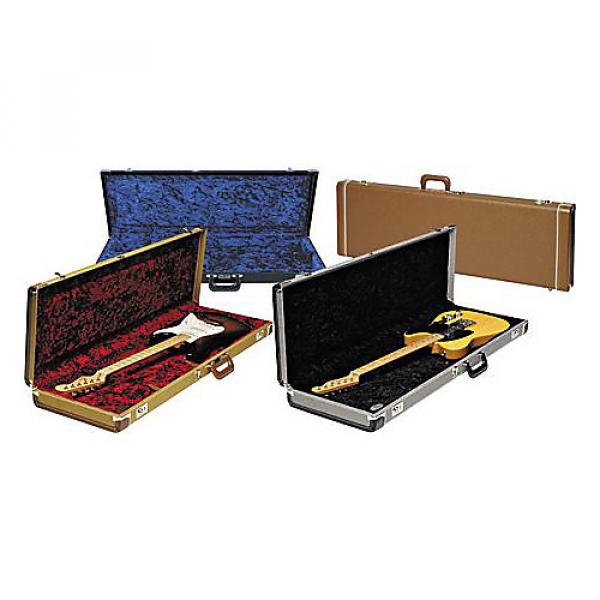 Fender Strat/Tele Hardshell Case Black Orange Plush Interior #1 image