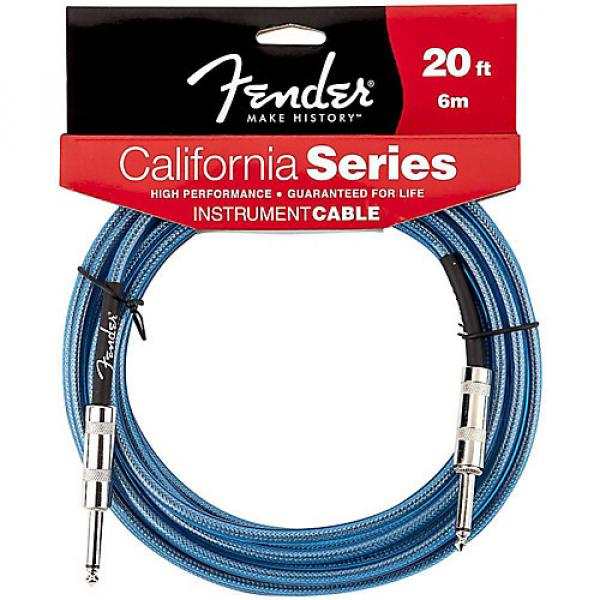 Fender California Instrument Cable Lake Placid Blue 20 ft. #1 image