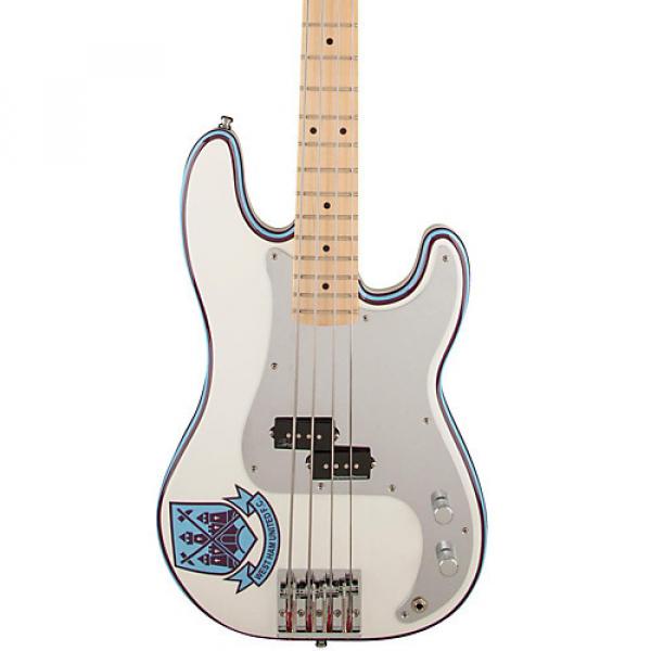 Fender Steve Harris Signature Precision Bass Electric Bass Guitar Olympic White with Pinstripe #1 image