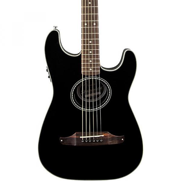 Fender Standard Stratacoustic Acoustic-Electric Guitar Black #1 image