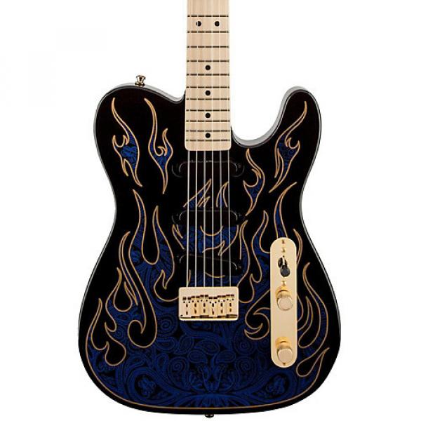 Fender Artist Series James Burton Telecaster Electric Guitar Blue Paisley Flames #1 image