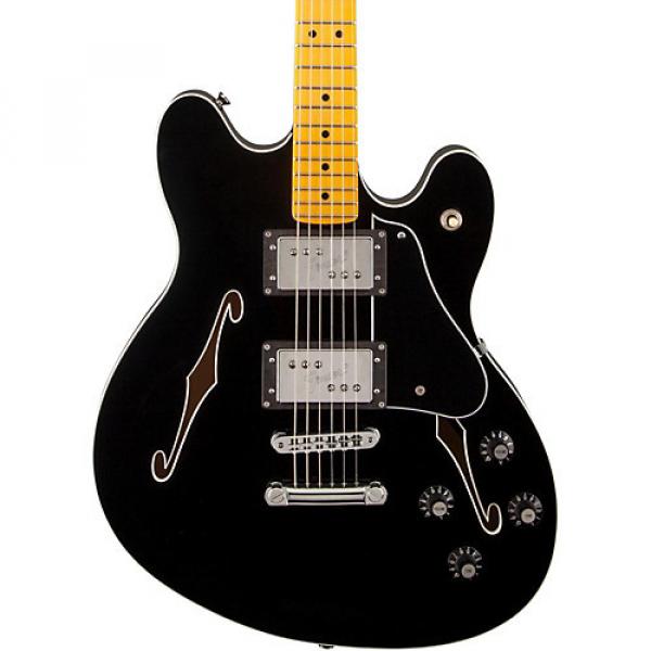 Fender Starcaster Semi-Hollowbody Electric Guitar Black Maple Fingerboard #1 image