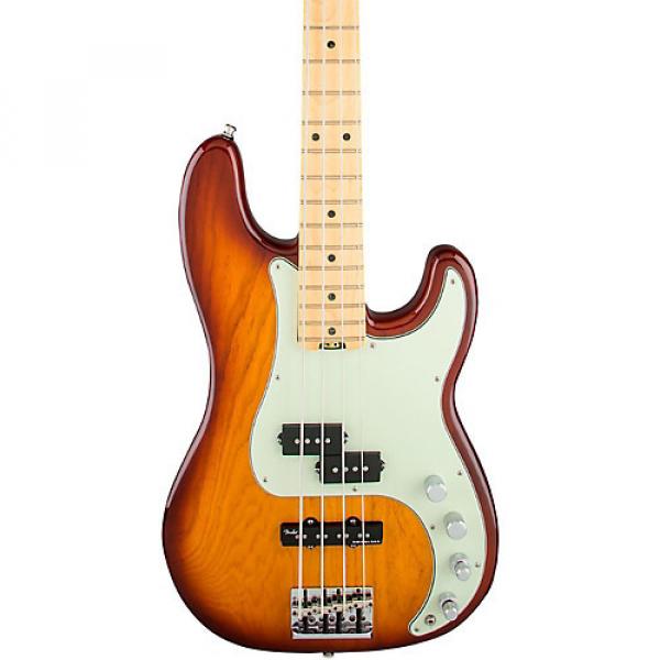 Fender American Elite Maple Fingerboard Precision Bass Tobacco Sunburst #1 image