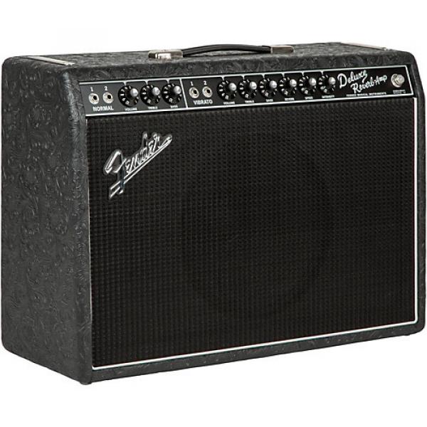 Fender Limited Edition '65 Deluxe Reverb 22W Tube Guitar Combo Amp Black Western #1 image