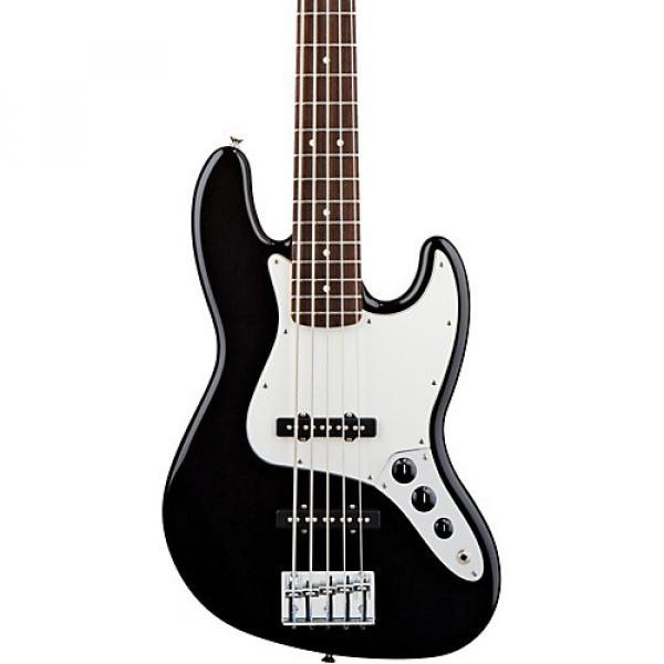 Fender Standard 5-String Jazz Bass Guitar Black Rosewood Fretboard #1 image