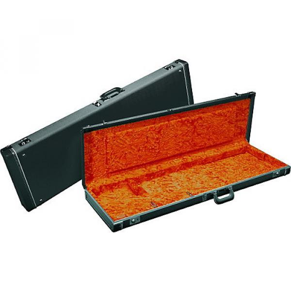 Fender Jazzmaster Hardshell Case Black Orange Plush Interior #1 image