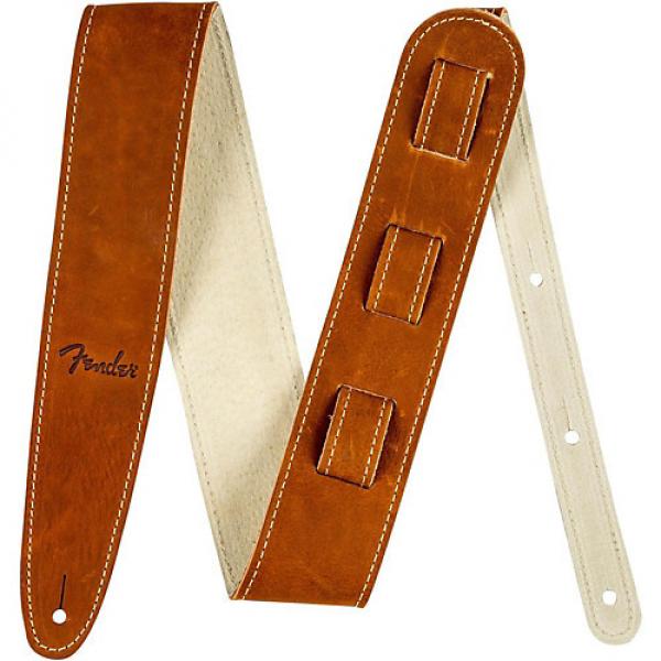 Fender Ball Glove Leather Guitar Strap Brown #1 image