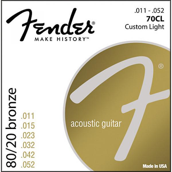 Fender 70CL 80/20 Bronze Acoustic Strings - Custom Light #1 image