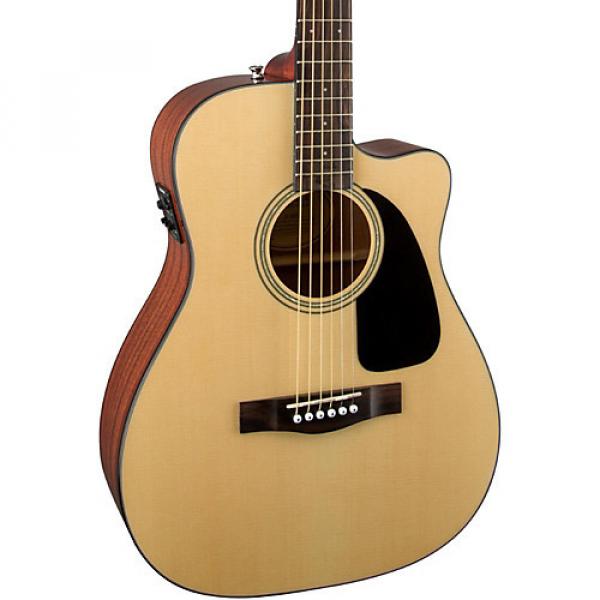 Fender CF-60CE Folk Acoustic-Electric Guitar Black #1 image