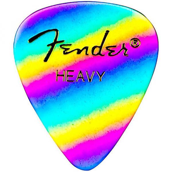 Fender 351 Shape Premium Picks Thin Rainbow Celluloid - 12-pack Heavy 12 Pack #1 image