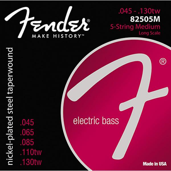Fender 8250-5M Nickel-Plated Steel Taperwound 5-String Bass Strings - Medium #1 image