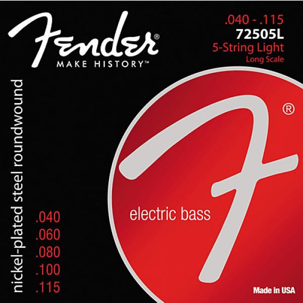 Fender 7250-5L Super Bass Nickel-Plated Steel Long Scale 5-String Bass Strings - Light #1 image