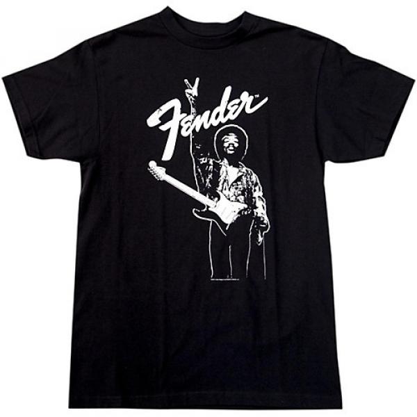 Fender Hendrix Peace Monochrome T-Shirt Black Large #1 image