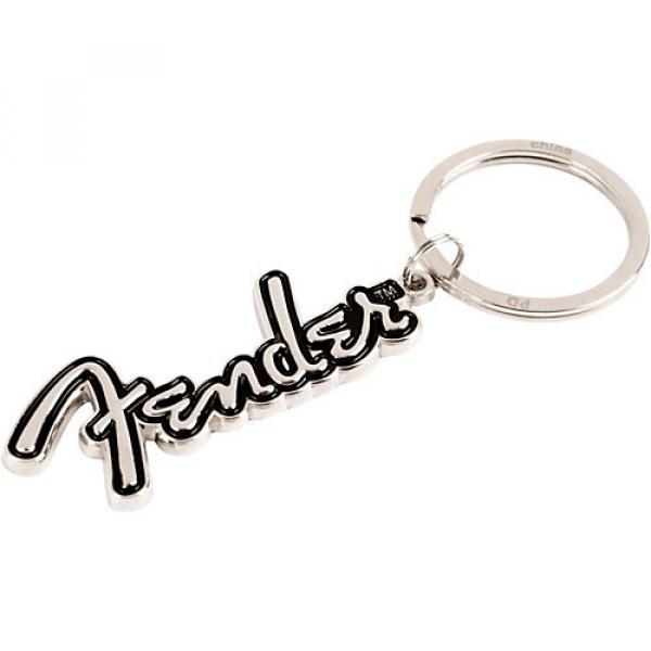 Fender Logo Key Chain Silver/Black #1 image