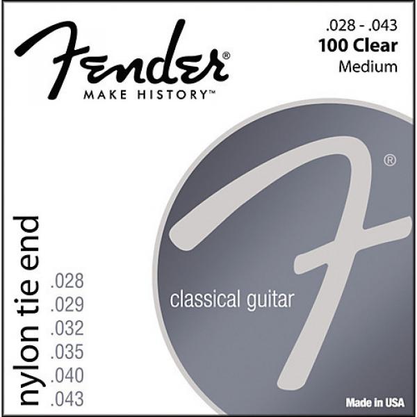 Fender 100 Clear/Silver Nylon Classical Guitar Strings - Tie End #1 image