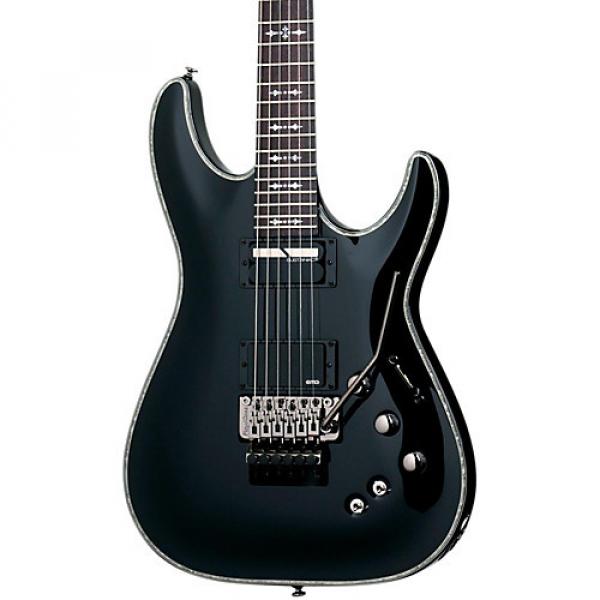 Schecter Guitar Research Hellraiser C-1 with Floyd Rose Sustainiac Electric Guitar Black #1 image