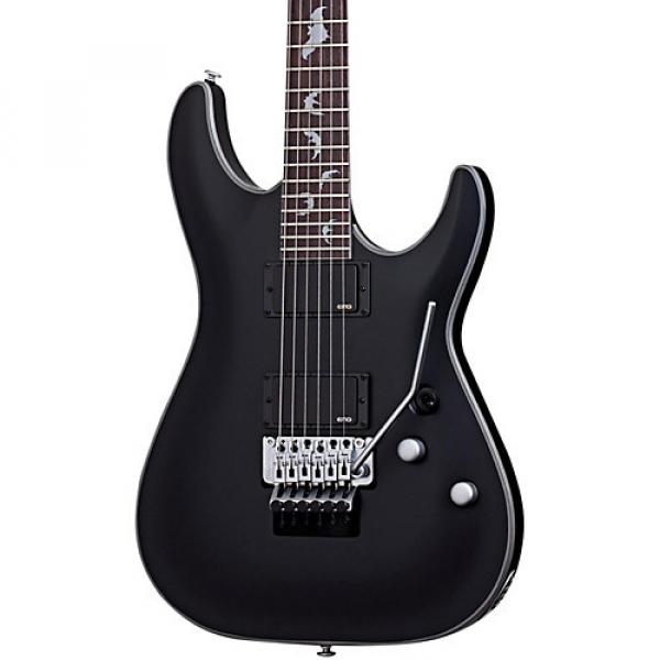 Schecter Guitar Research Damien Platinum 6 with Floyd Rose Electric Guitar Satin Black #1 image