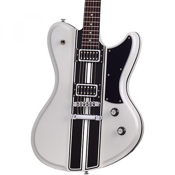 Schecter Guitar Research Ultra GT Electric Guitar Metallic White with Black Stripe #1 image