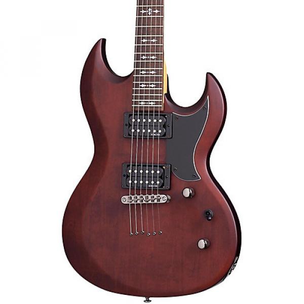 Schecter Guitar Research Omen S-II Electric Guitar Walnut Stain #1 image