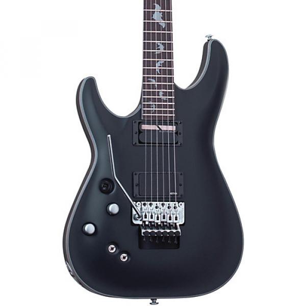 Schecter Guitar Research Damien Platinum 6 with Floyd Rose and Sustainiac Left-Handed Electric Guitar Satin Black #1 image