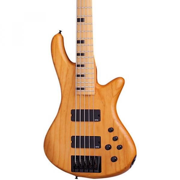 Schecter Guitar Research Stiletto-5 Session 5 String Electric Bass Guitar Satin Aged Natural #1 image