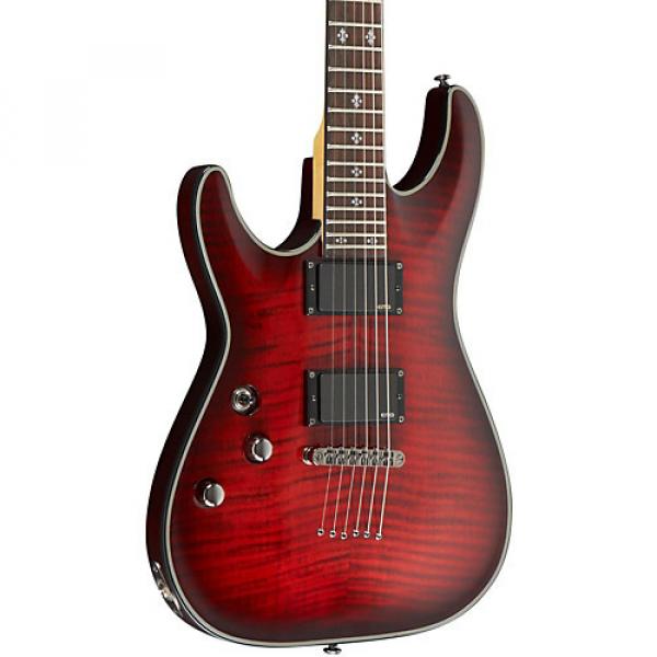 Schecter Guitar Research Damien Elite-6 Left Handed Electric Guitar Crimson Red Burst #1 image