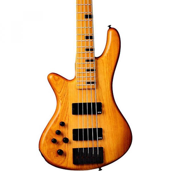 Schecter Guitar Research Stiletto-5 Session 5 String Left Handed Electric Bass Guitar Satin Aged Natural #1 image