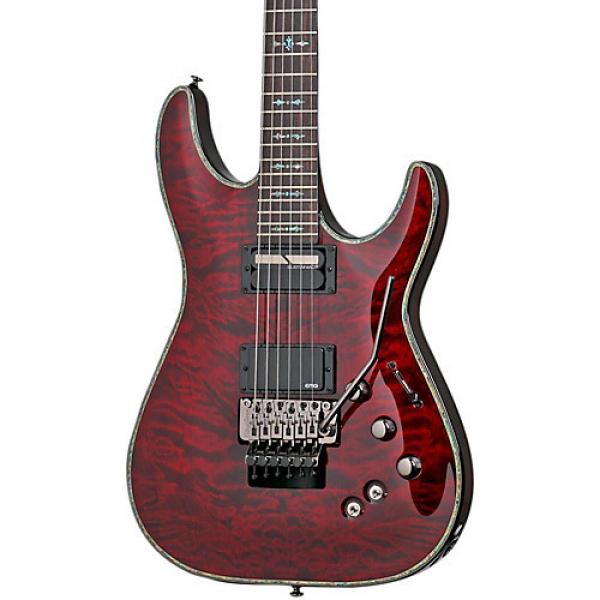 Schecter Guitar Research Hellraiser C-1 with Floyd Rose Sustaniac Left-Handed Electric Guitar Black Cherry #1 image