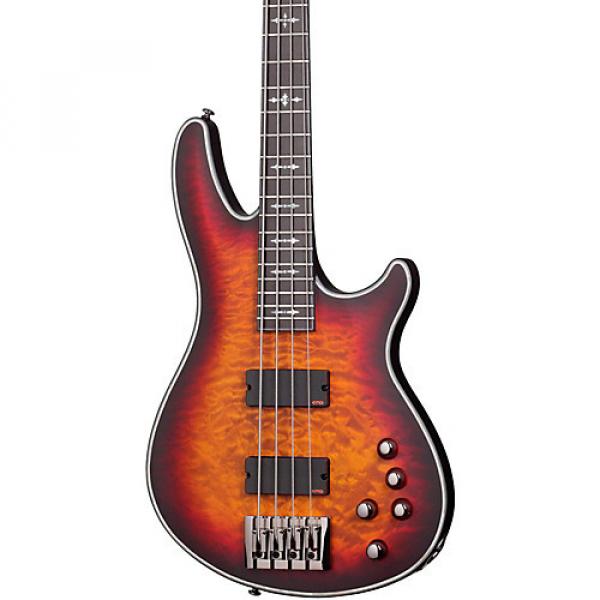 Schecter Guitar Research Hellraiser Extreme-4 Electric Bass Guitar Satin Crimson Red Burst #1 image