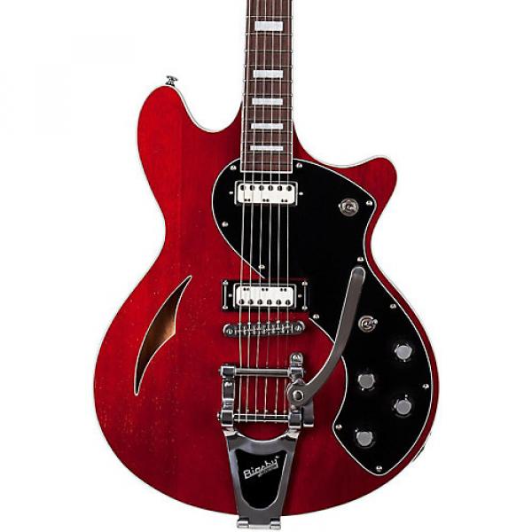 Schecter Guitar Research TSH-1B Semi-Hollow Body Electric Guitar See-Thru Cherry #1 image