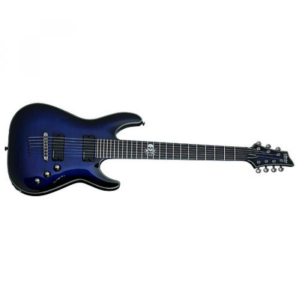 Schecter Guitar Research Blackjack SLS C-7 Active Electric Guitar See-Thru Blue Burst #1 image