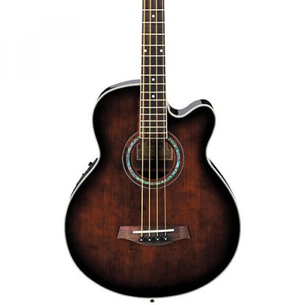 Ibanez AEB10E Acoustic-Electric Bass Guitar with Onboard Tuner Dark Violin Sunburst #1 image